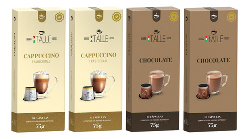 Cafe Italle Bebidas Lácteas Capuccino Chocolate Nespresso 40