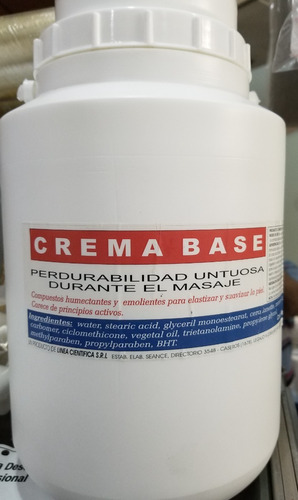 Crema Base Hidrosoluble  X 1 Kilo