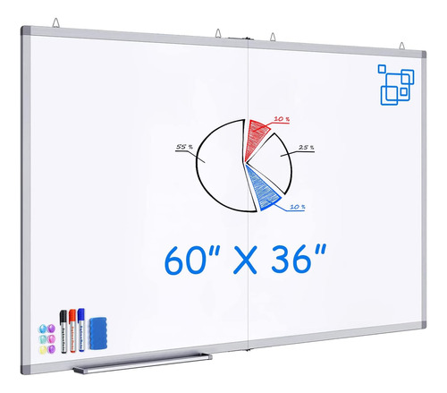 Pizarra Blanca Magnética Grande, 60 X 36 Pulgadas, Piz...