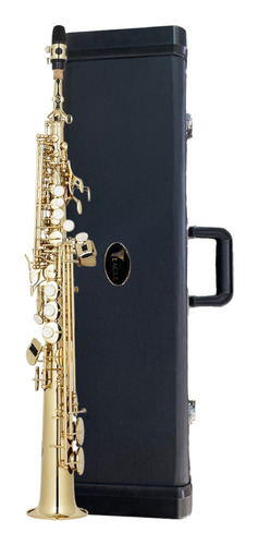 Saxofone Soprano Eagle Sp502l Sib Laqueado Estojo Completo 
