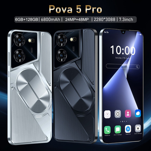 Smartphone Android Barato Pova 5 Pro 7.3 Pulgadas 6 Gb+128 G