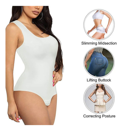 Body Con Cuello En V Para Mujer Con Control De Barriga