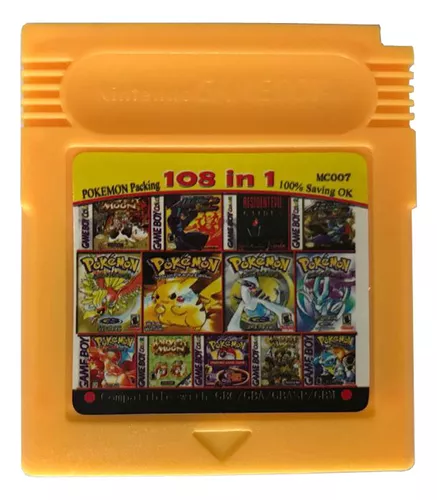 Cartucho Pokémon Yellow Fita Nova + Capinha Jogo para GameBoy Game Boy  Color Gbc Gba