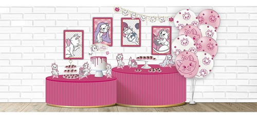 Kit Festa Gatinha Marie - Decoração De Aniversário