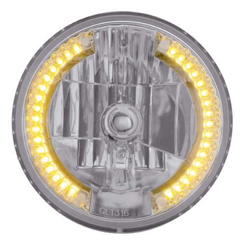 Edondo Cristal 7  34 Luz Led Ambar Reflector Aluminio Una