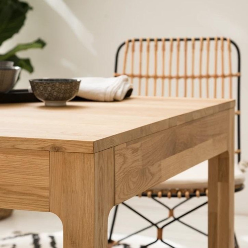 Imagen 3 de 10 de Mesa Extensible De Comedor 100% Madera Roble Ref: Maciza24