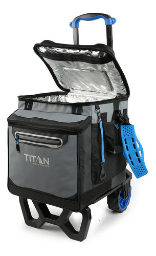 Hielera Titan Plegable 60 Latas Con Diablito Extraible