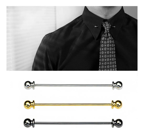 3 Uds. Pinzas Para Cuello De Camisa, Alfileres Para Corbata