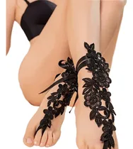Comprar Sandalias Descalzas Bordado Tobillera Y Anillo Sexy