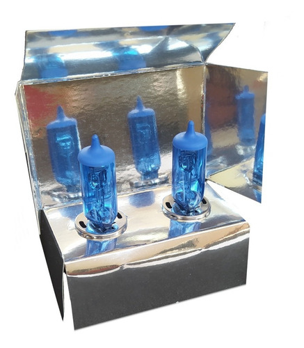 Imagem 3 de 4 de Par Lampada H4 Super Branca Shocklight 8500k 12v 60/55w