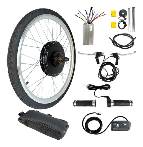 Kit Completo Motor P/ Bicicleta Elétrico Indução 36v 750w 26