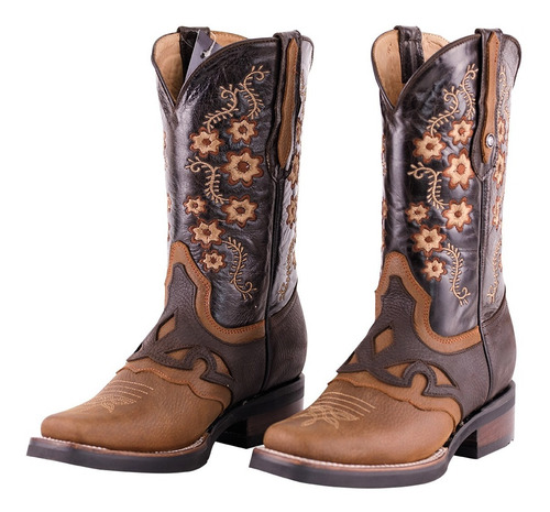 Imagen 2 de 6 de Bota Vaquera Rodeo Para Dama (antifaz) Horsag 100% Piel Original