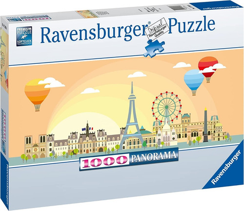 Viaje En París Rompecabeza Panoramico Ravensburger 1000 Pzas