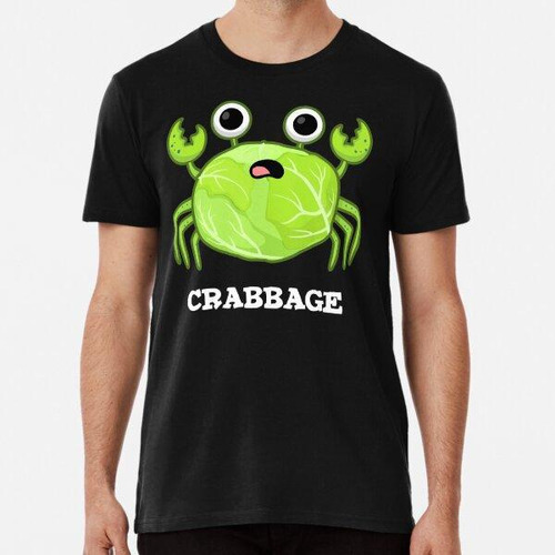 Remera Crabbage Funny Cabbage Crab Puns (bg Oscuro) Algodon 