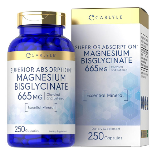 Bisglicinato De Magnesio - Carlyle - 250ct -