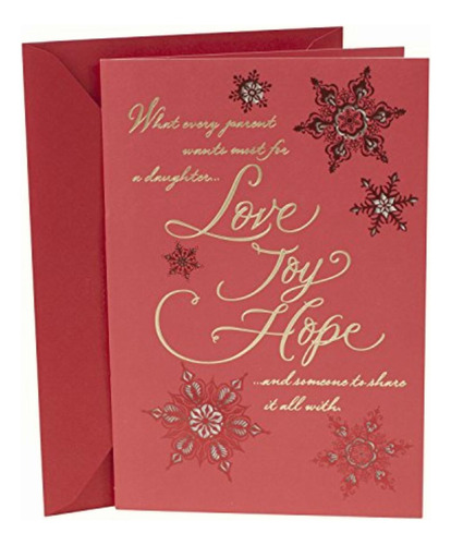 Hallmark Tarjeta De Navidad Para Hija Y Yerno (letras Con