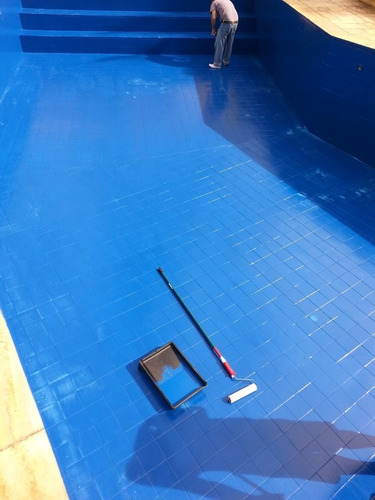 Imagen 3 de 5 de Pintura Para Piletas Piscinas X 4 Lts Al Agua Pileta Cuotas