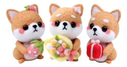 Felting Kit Animal Doll Felting Set Con Instrucción 3pcs