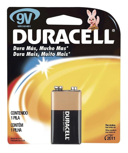 Pila Alcalina Marca Duracell® 9v Surtek Mn1604