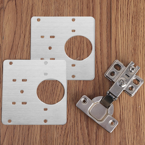 4 Placas 9*9cm Reparadoras Bisagra Armario Con Tornillos