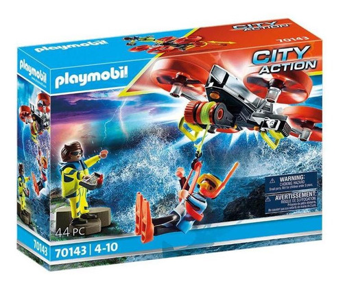 Playmobil Resgate Mergulhador Com Drone - City Action 70143 Quantidade de peças 44