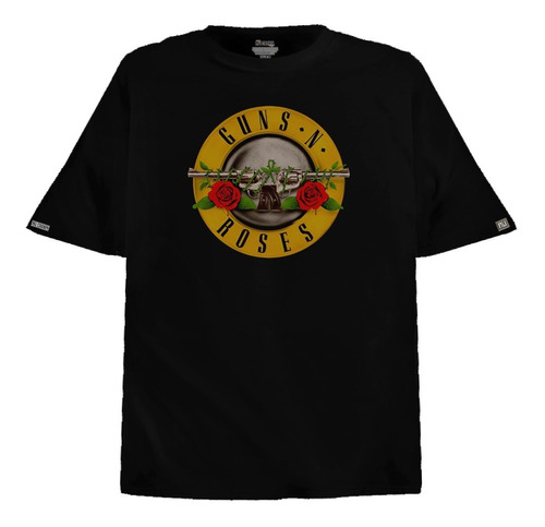 Camiseta Oversize Guns N Roses Rock And Metal Logo Btz