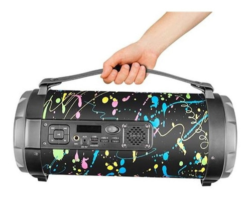 Imagem 5 de 5 de Caxa De Som Pulse Bazooka 120w Bt/aux/sd/usb/fm Led Sp362