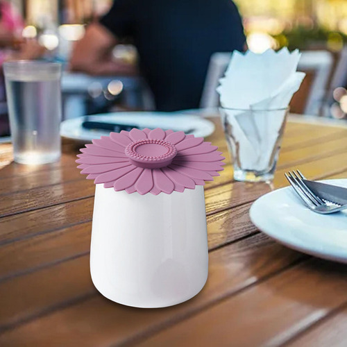 5 Set De Protectores De Vasos De Silicona Para Púrpura