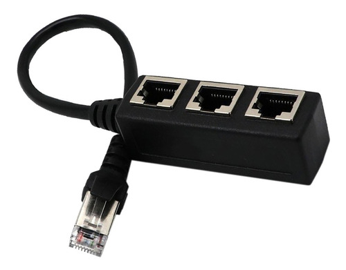 1 Pieza Adaptador Divisor Rj45 De Alambre Núcleo Chapado