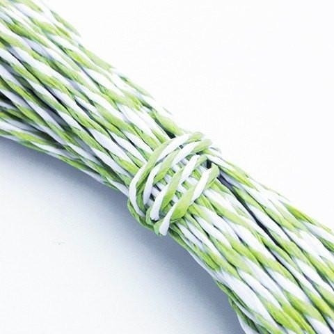 Lbc Baker Twine - Hilo De Algodón Blanco Y Verde Lima 8 Metr