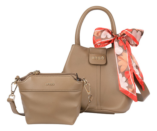Bolsa Mini Bucket Enso Mujer Eb243304bube Beige