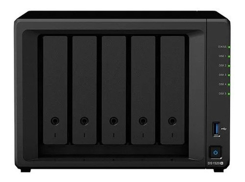 Servidor Nas Synology Diskstation Ds1520+ Com 5 Baias