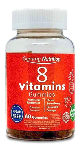 Imagen 1 de 7 de Multivitaminico Minerales 60 Gomitas - 8 Vitamins Gummies