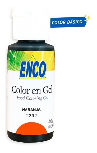 Color Gel Naranja Comestible Repostería Enco 2392