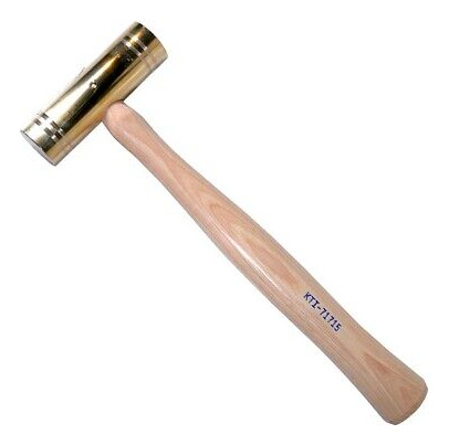 K-tool 71715 24 Oz. Brass Hammer With Wooden Hickory Han Ttq
