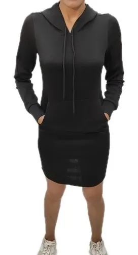 Sudadera Vestido Para Mujer Casual Con Capucha