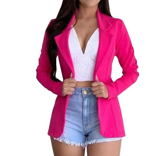 Chaqueta Tipo Blazer De Manga Larga Para Mujer, Traje, Abrig