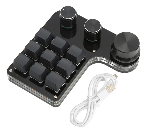 Mini Teclado Para Juegos Con 3 Botones, Retroiluminación Rgb