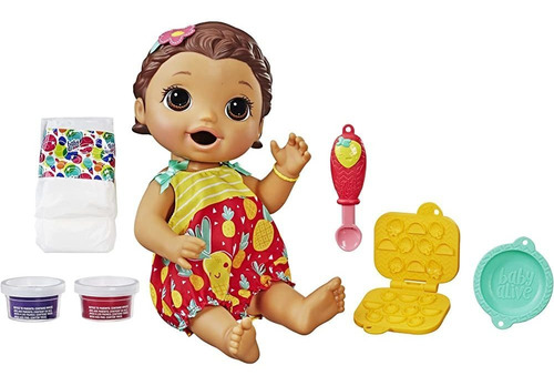 Baby Alive Sudsy Styling Doll, Cabello Castaño, Incluye Muñe