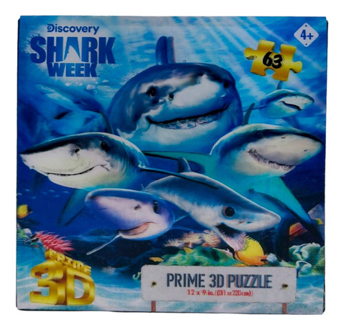 Puzzle Rompecabezas 3d Discovery Shark Week 63 Piezas