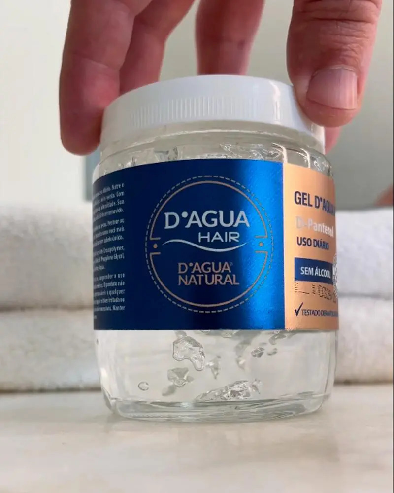 D'Agua Natural Gel Fixador de Penteados para Cabelos 200g Uso Diário — miniatura 2