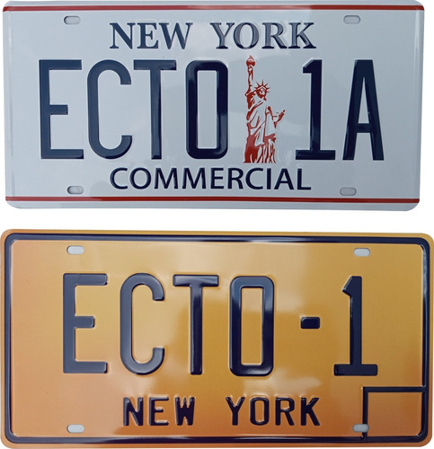 Ecto 1 Y 1-a Placa Metal Decorativa Esc:1/1 Ghostbusters