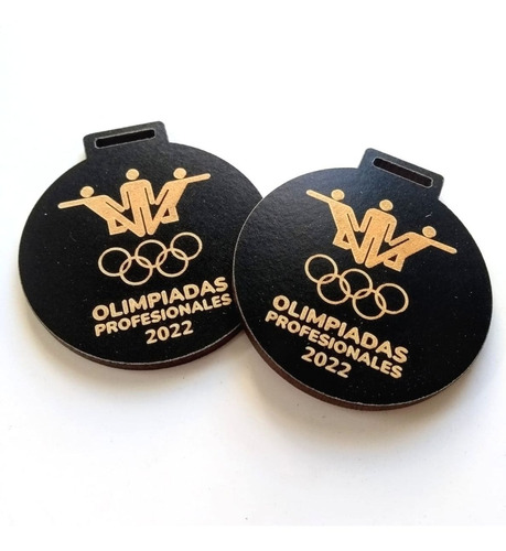 Medallas Deportivas 6cm Personalizadas Mdf Laminado Pack 100