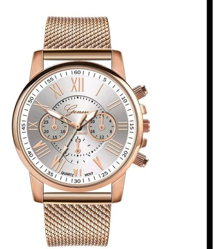 Relógio Feminino Dourado Geneva Diversas Cores + Caixinha