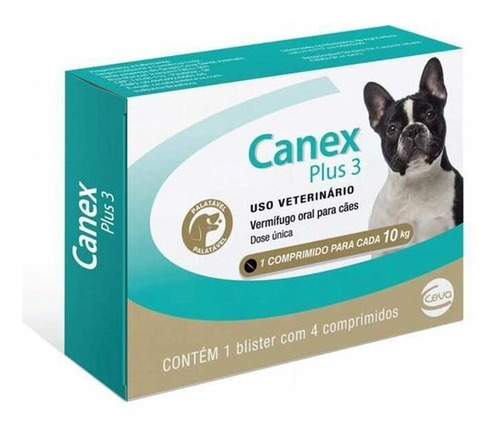 Canex Plus 3 Ceva 4 Comprimidos Kit C/ 3un