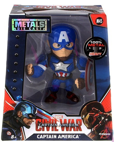 Metals Die Cast Muñeco De Metal Captain America Jada Devoto