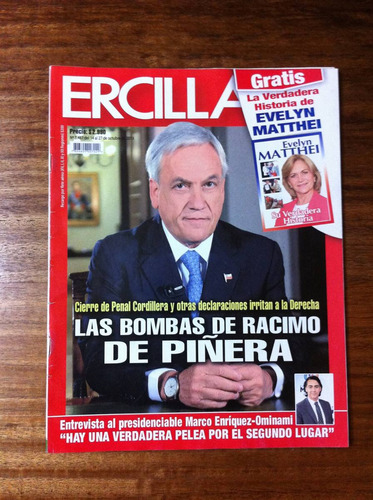 Revista Ercilla Nº3487  -  Las Bombas De Racimo De Piñera