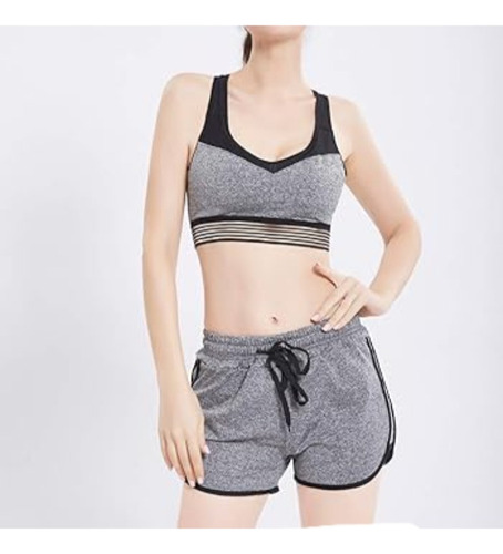 Conjunto Fitness Cropped Top Y Short   adidas 