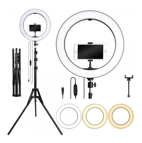 Aro De Luz Led 10 Pulgadas + Tripode 210cm