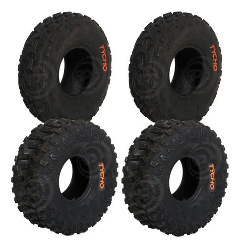 Imagem 1 de 3 de Combo 4 Pneu Quadriciclo 20x7-8 + 22x10-8 Yamaha Grizzly 125